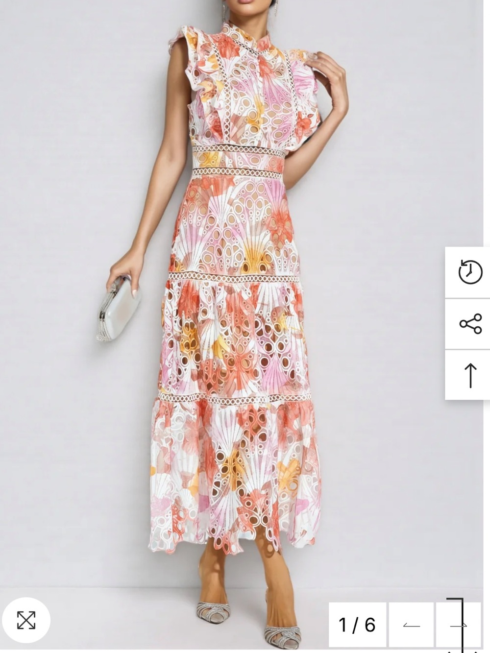 Eyelet Lace Midi Dress